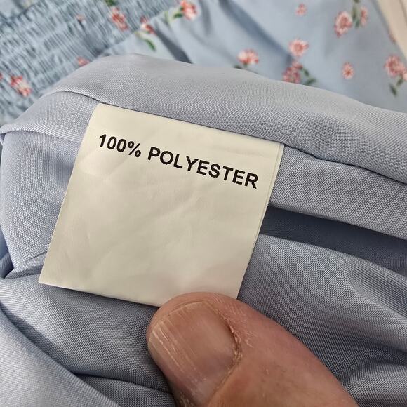 Bloomchic Blue Floral Dress Cottagecore Boho - Picture 8 of 10